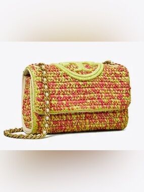 NWOT Tory Burch Small Fleming Soft Crochet Shoulder Bag Purse